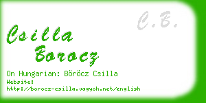 csilla borocz business card
