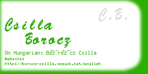 csilla borocz business card